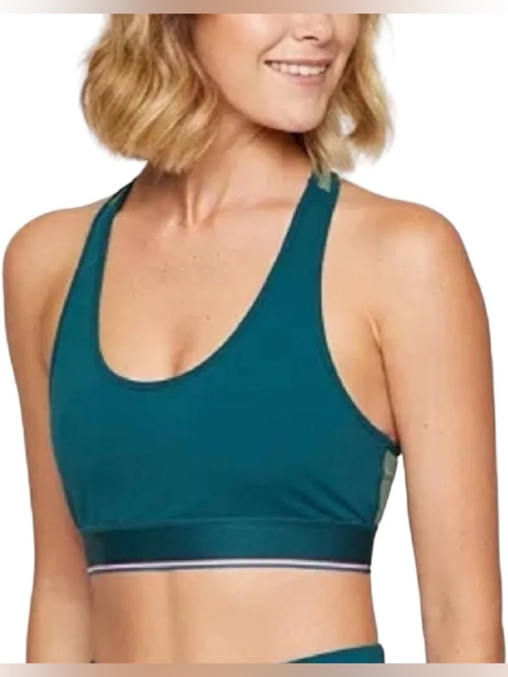 Fourlaps Green Teal Circuit Sports Bra